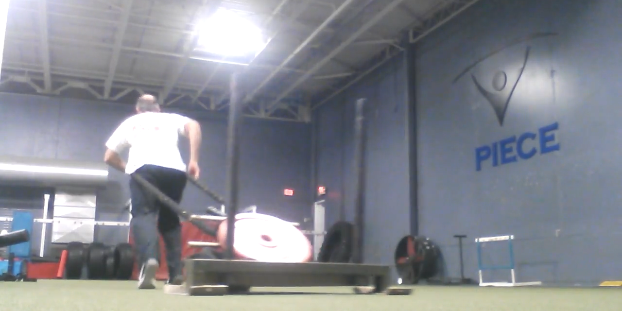 Spiece Sports Performance prowler sled pulling. Fort Wayne Fitness blog
