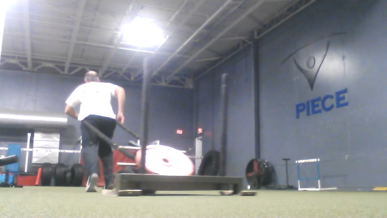 Spiece Sports Performance prowler sled pulling. Fort Wayne Fitness blog