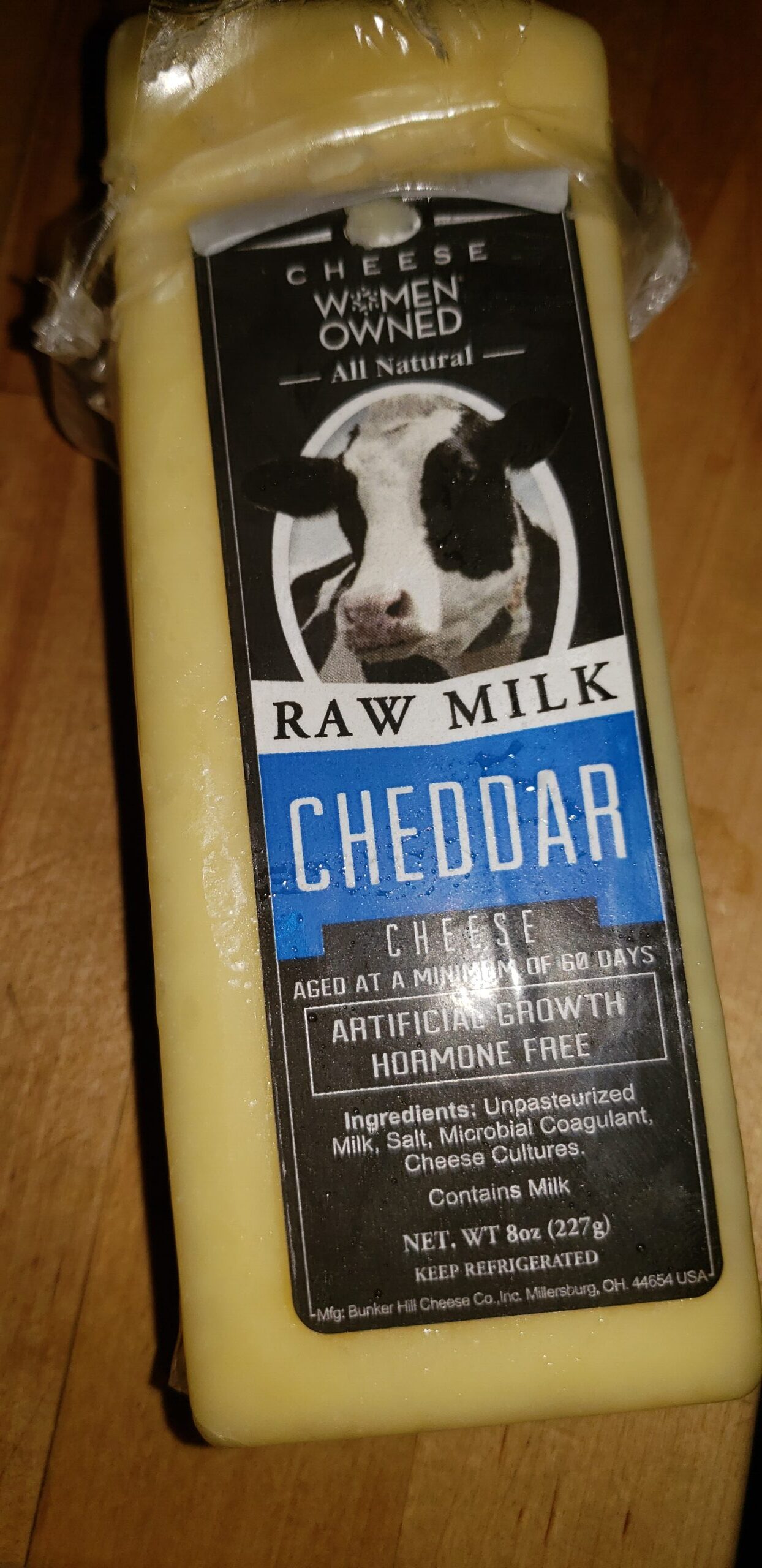 Cheese  Made with raw (unpasteurized milk)