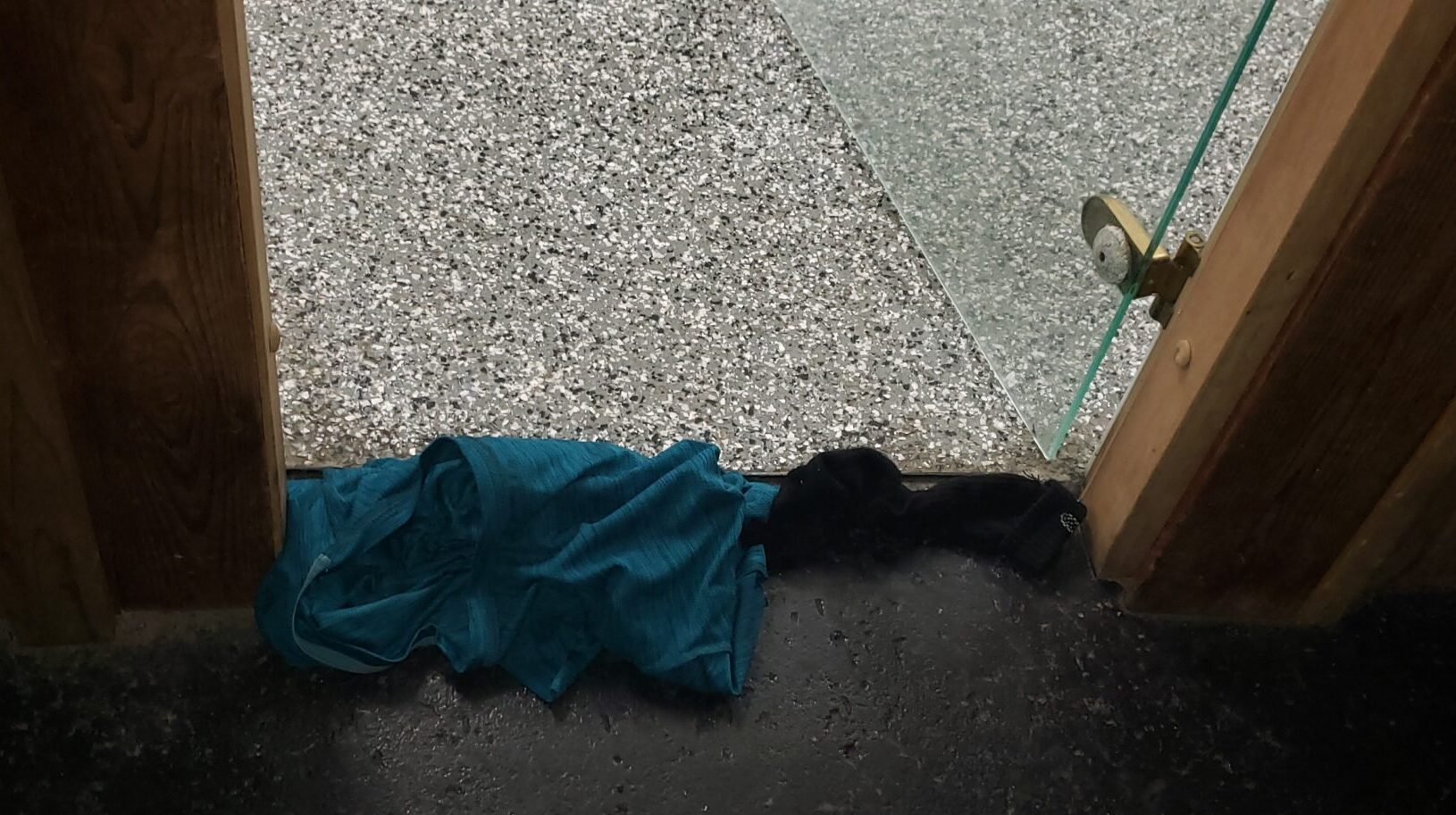 Pick up your clothes.