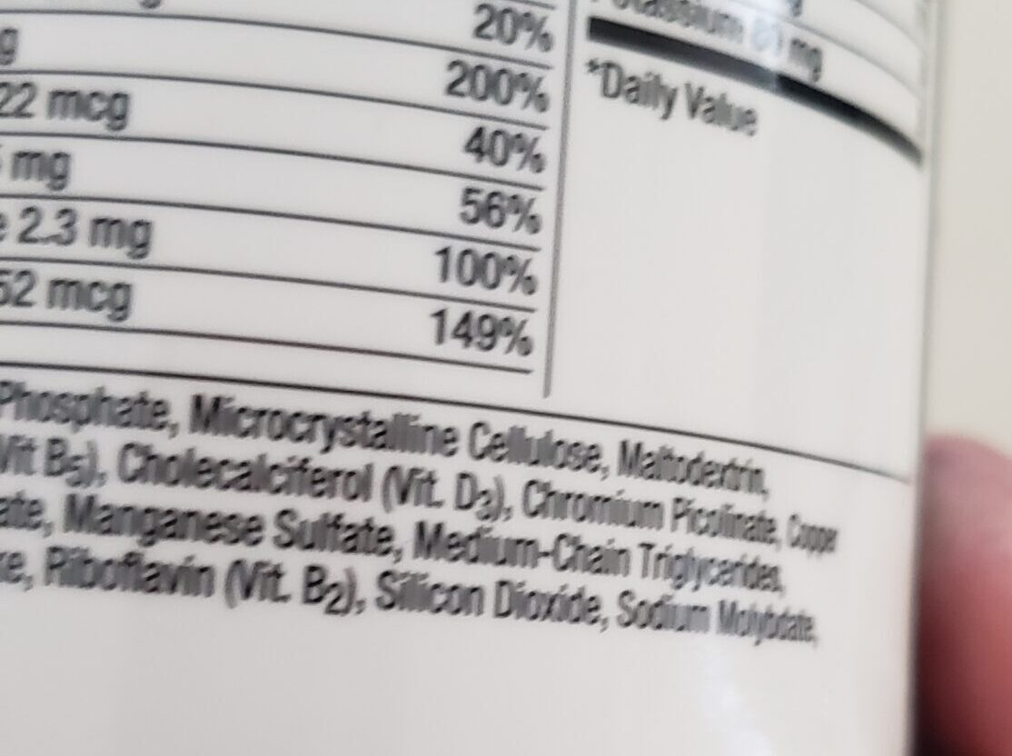 Check your vitamin ingredients.