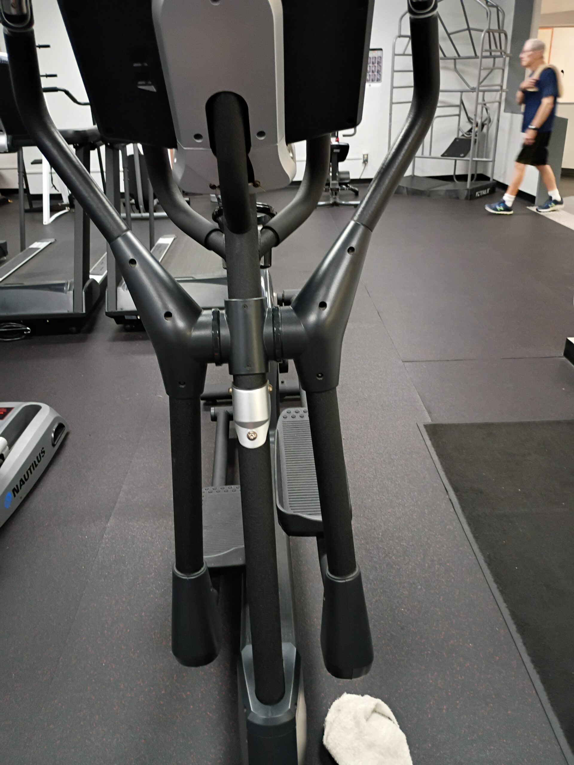 I thought I knew why it leaned.  Fort Wayne Gym Employee